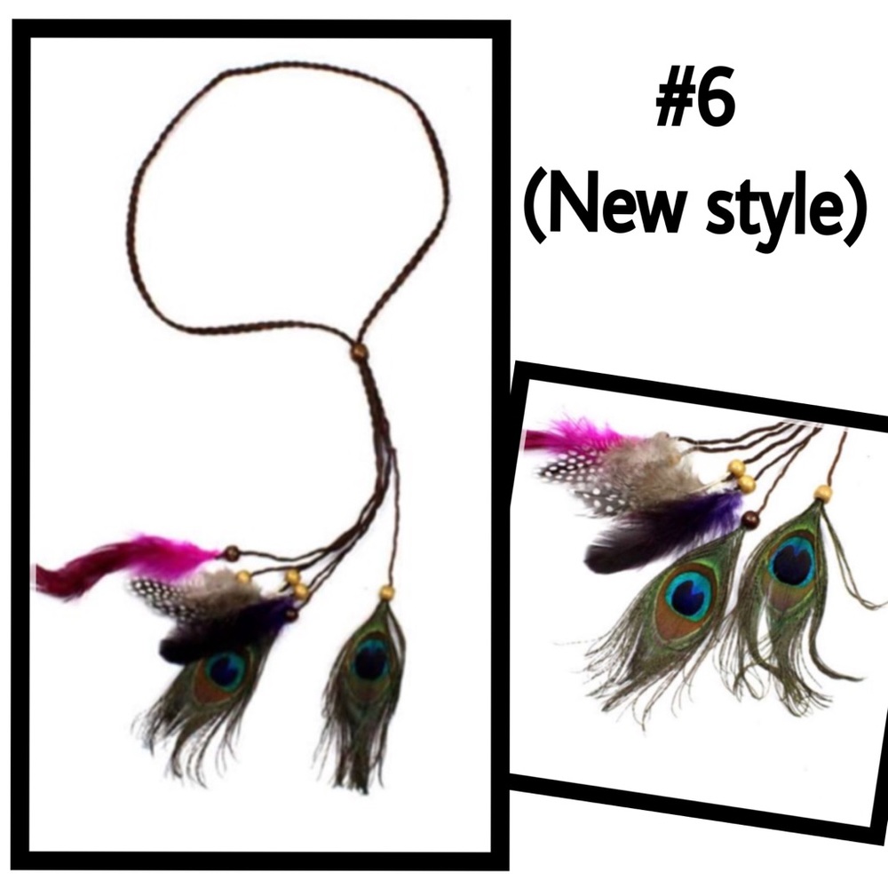 4 styles! bohemian feather head wrap headband - Picture 6 of 8